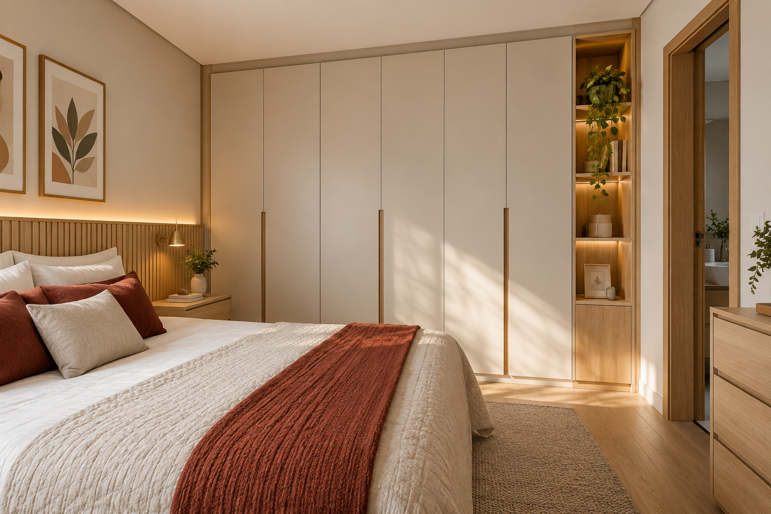 Quarto com guarda-roupa planejado